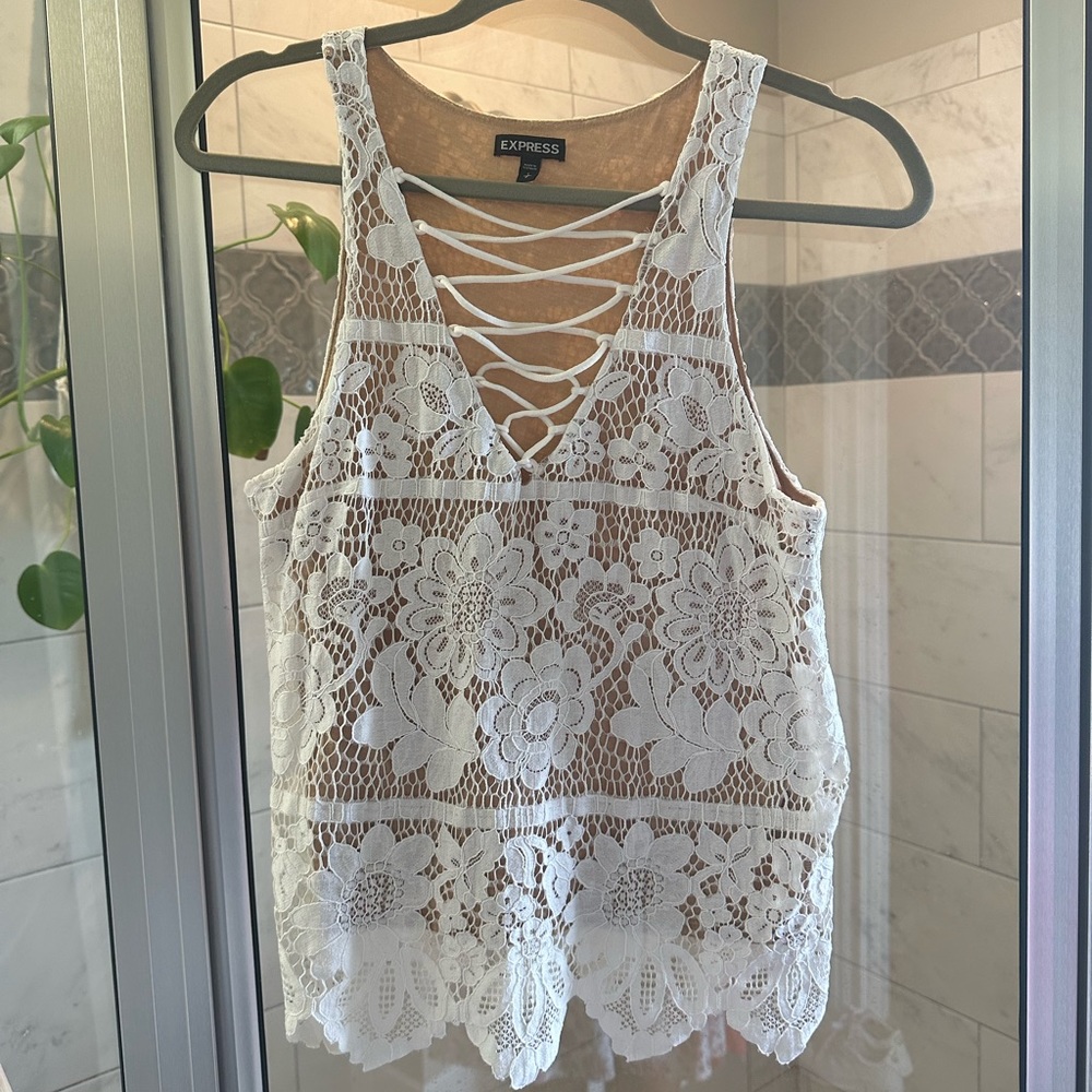Lace tank top